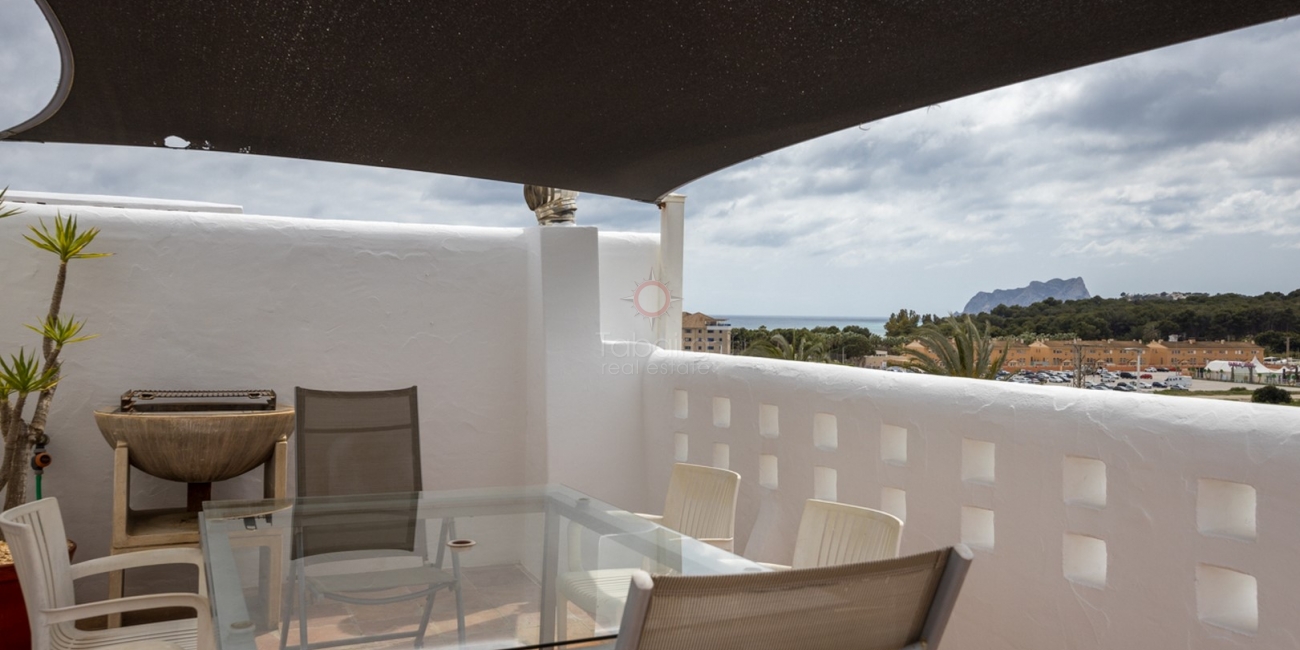 Exterior Dining Terrace - Penthouse with Sea Views & Private Pool in Moraira